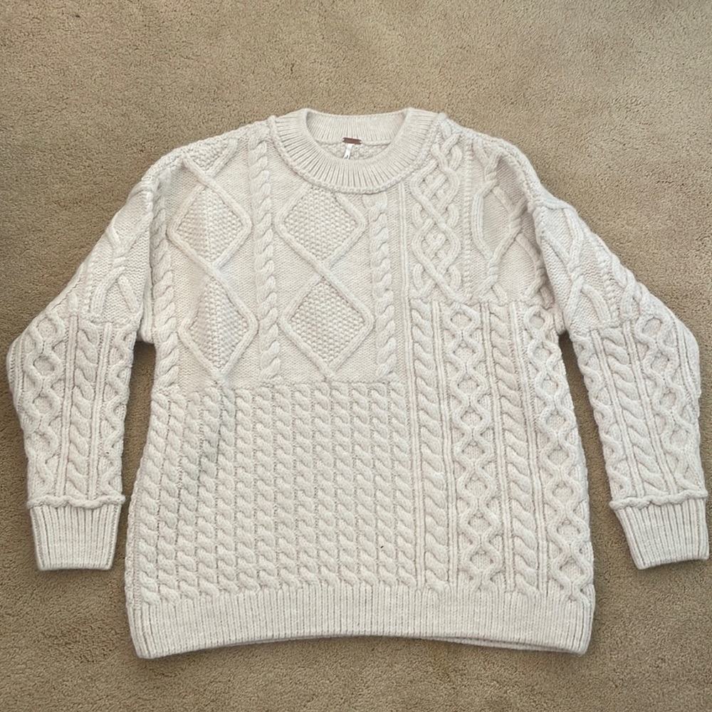 Free People cable knit sweater
